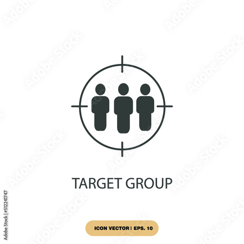 target group icons  symbol vector elements for infographic web