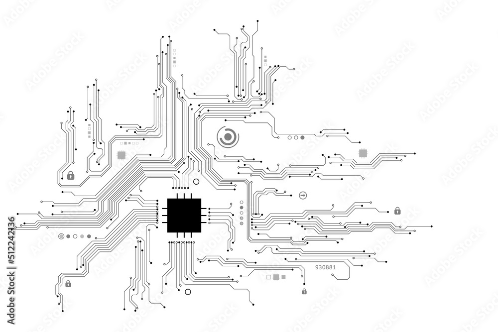 Obraz premium Vector circuit board pattern for background technology