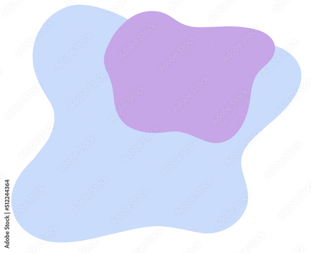 Soft organic shape blob pastel form elements for decoration illustration