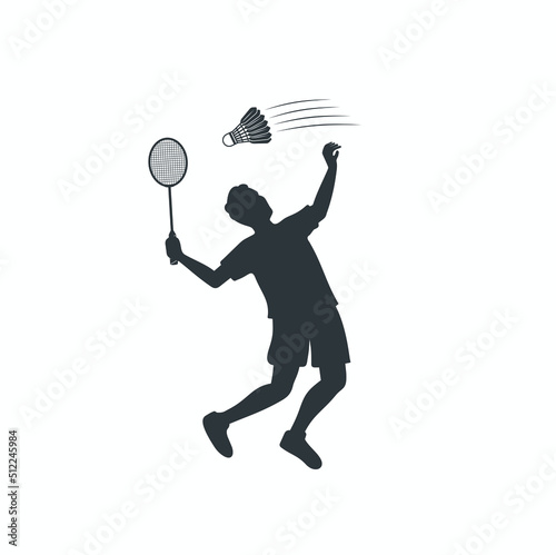 illustration of badminton sport, vector art.