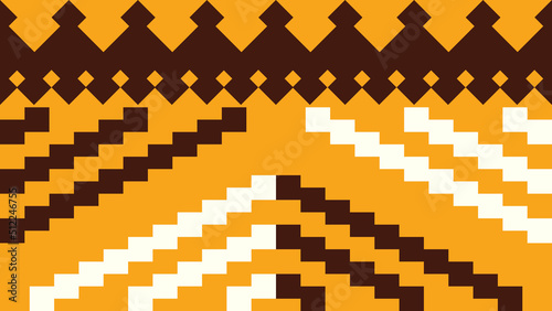 Fotografie, Tablou Traditional tribal or Modern native ikat pattern