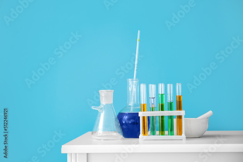 Different laboratory glassw...