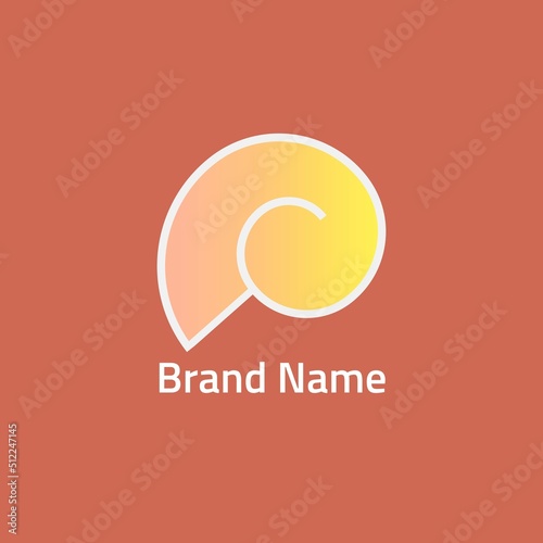 Snail shell logo with modern color gradation.
