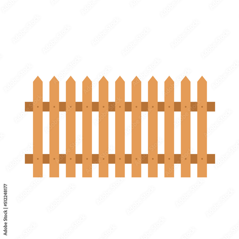 wooden fence flat style vector illustration wooden fence flat style vector illustration