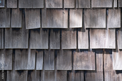 Aged cedar shake siding