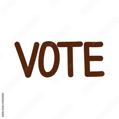 democratic vote lettering