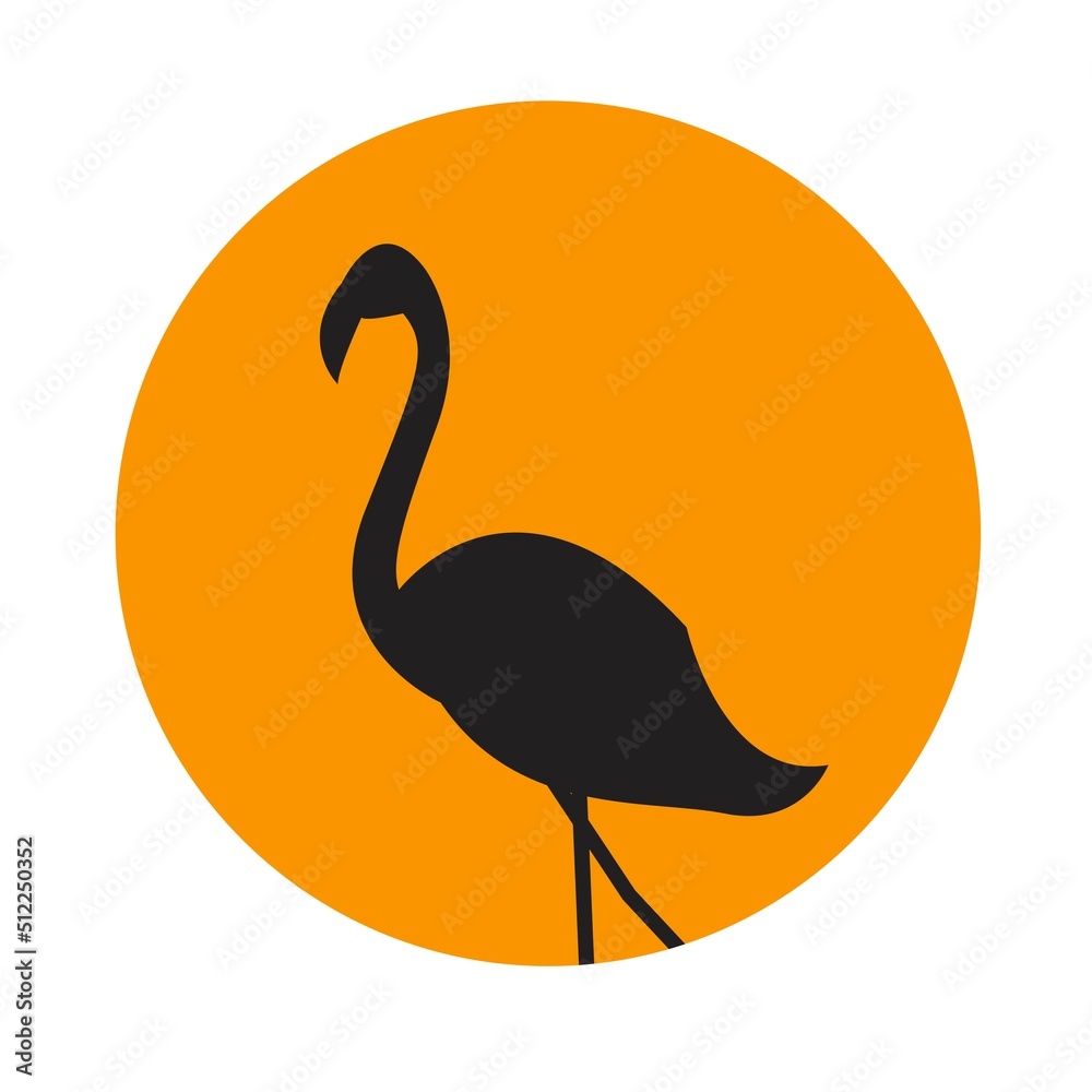 flamengo bird icon vector design
