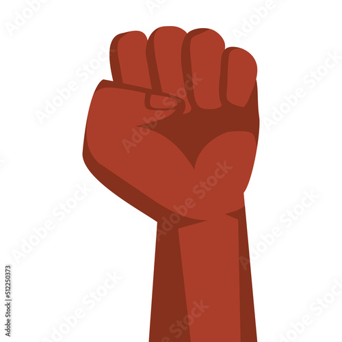 afro hand human fist