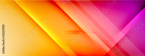 Abstract background - lines composition created with lights and shadows. Technology or business digital template. Trendy simple fluid color gradient abstract background with dynamic