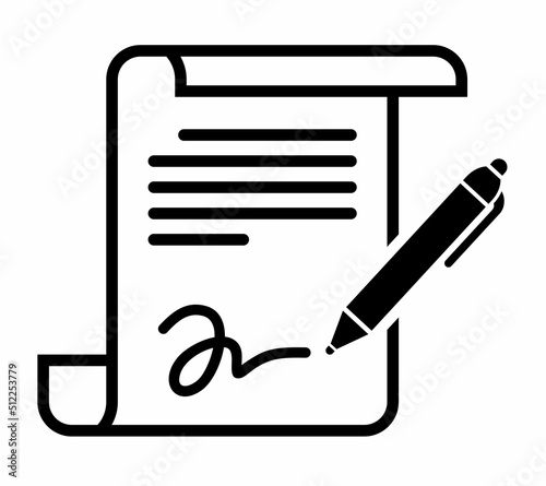 Businessman signing a document. The process of business financial agreement. Document with a signature.