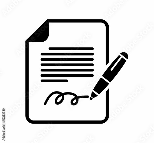 Businessman signing a document. The process of business financial agreement. Document with a signature.