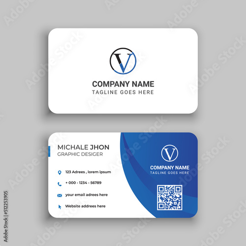 Modern bussines card. Simple business card design. Creative and elegant business card design. Simple business card template