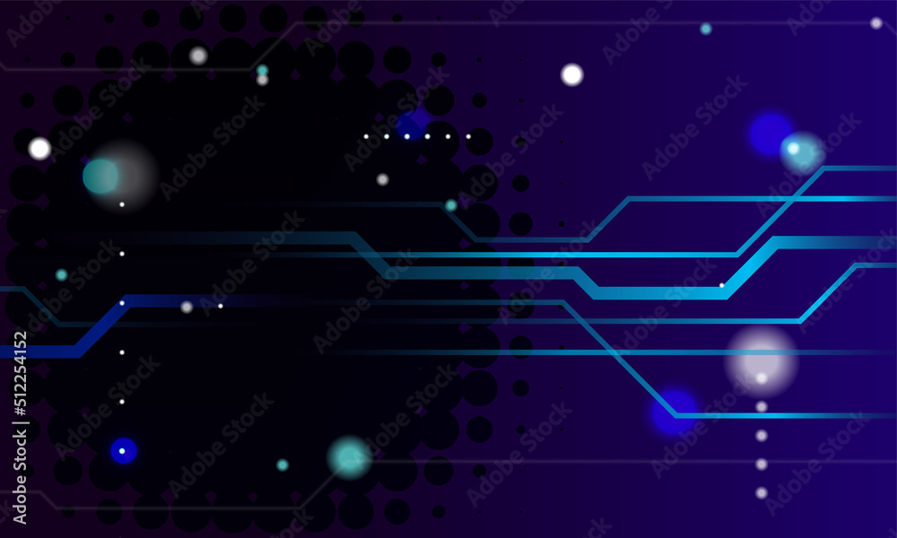 Abstract background with technology circuit board texture. Electronic motherboard illustration. Communication and engineering concept.