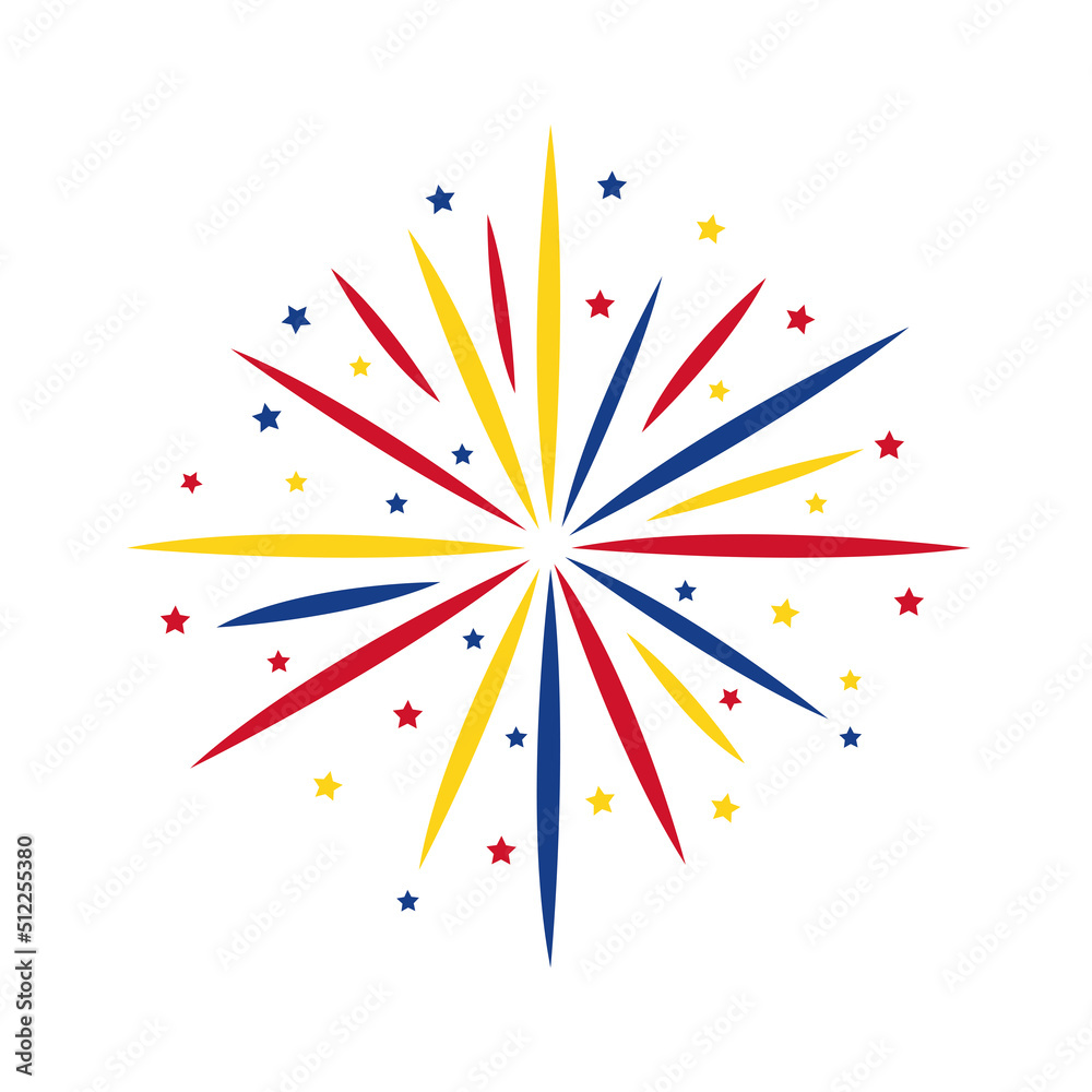 colombian flag colors firework