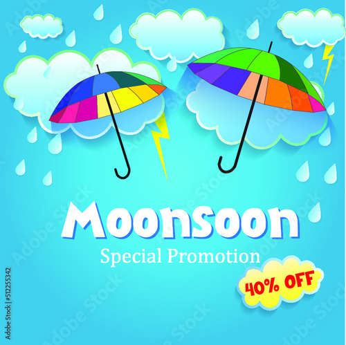 Special Moon Soon Promotion sale discount banner template