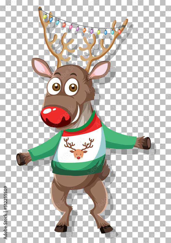 Fototapeta premium A reindeer in Christmas theme