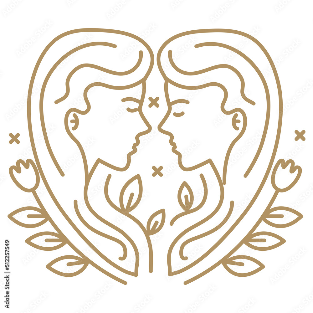 Naklejka premium gemini astrology zodiac sign