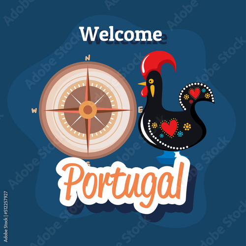 welcome portugal lettering