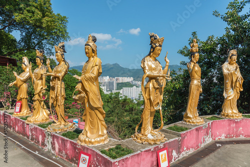 Guanyin Buddha Statue in Ten Thousand Buddhas Monastery in Hong Kong