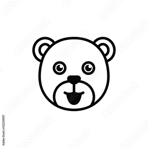 Fototapeta Naklejka Na Ścianę i Meble -  Cute bear icon vector graphic illustration