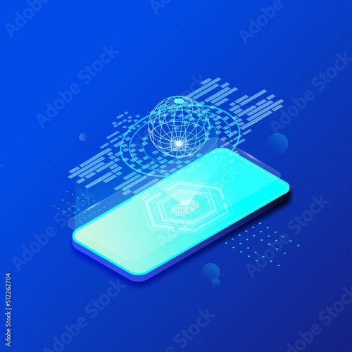 Mobile technologies. Icon for applications, flyers, websites.