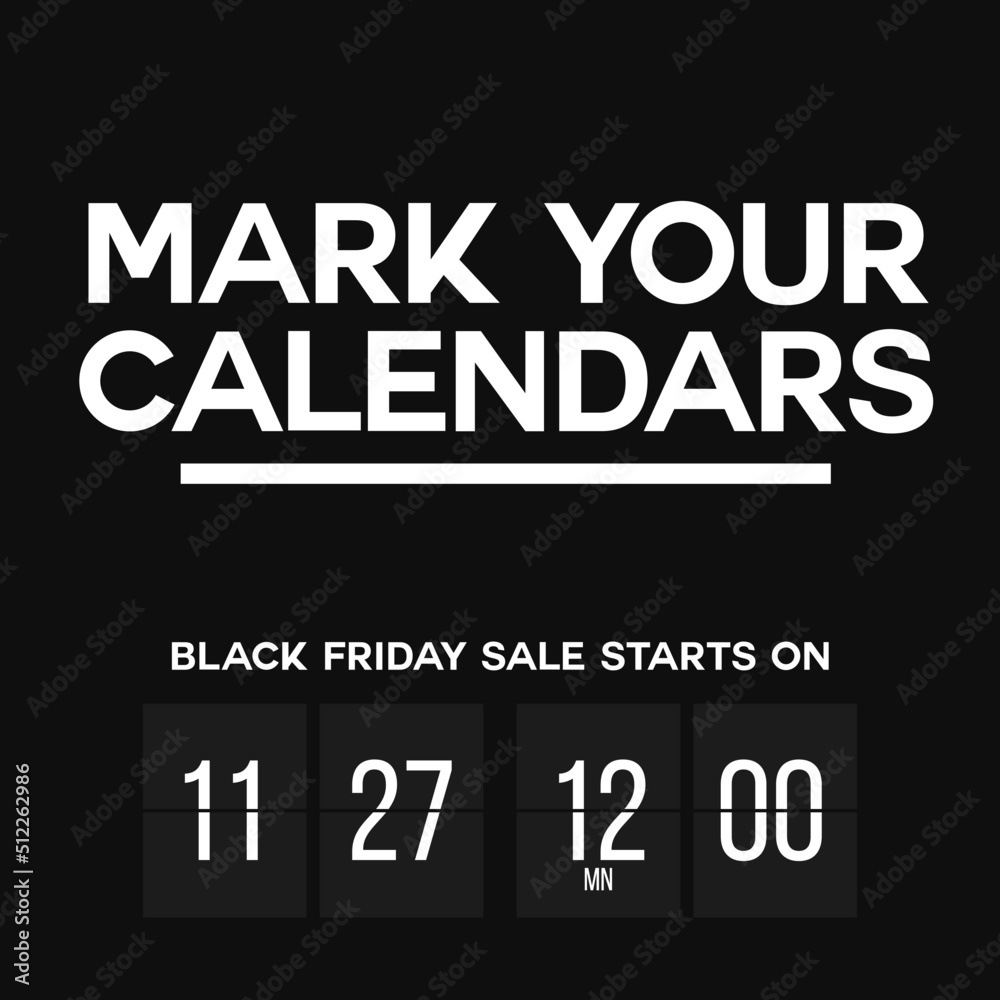 Black Friday Announcement Minimal Mark Your Calendars Typographic Black Friday Announcement Minimal Mark Your Calendars Typographic