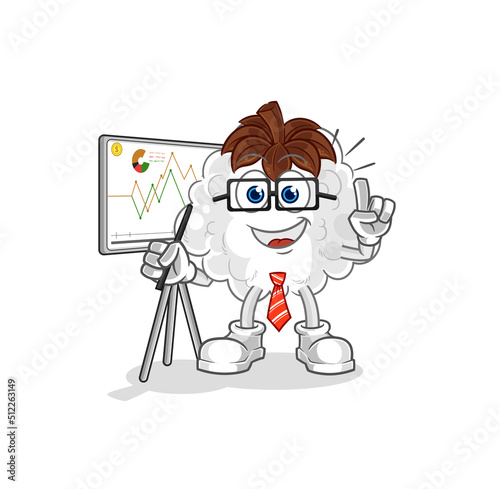 cotton marketing character. cartoon mascot vector © dataimasu