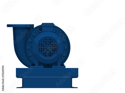 Assy of centrifugal pump in back view