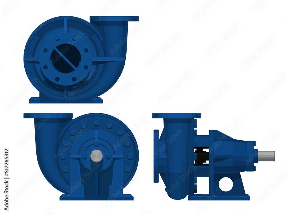 Isolate centrifugal pump on white background Isolate centrifugal pump on white background
