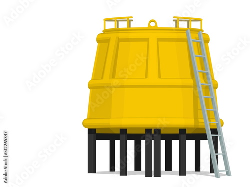 Isolated buoy on white background