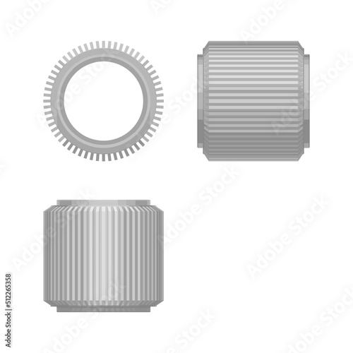 Isolated motor housing on white background