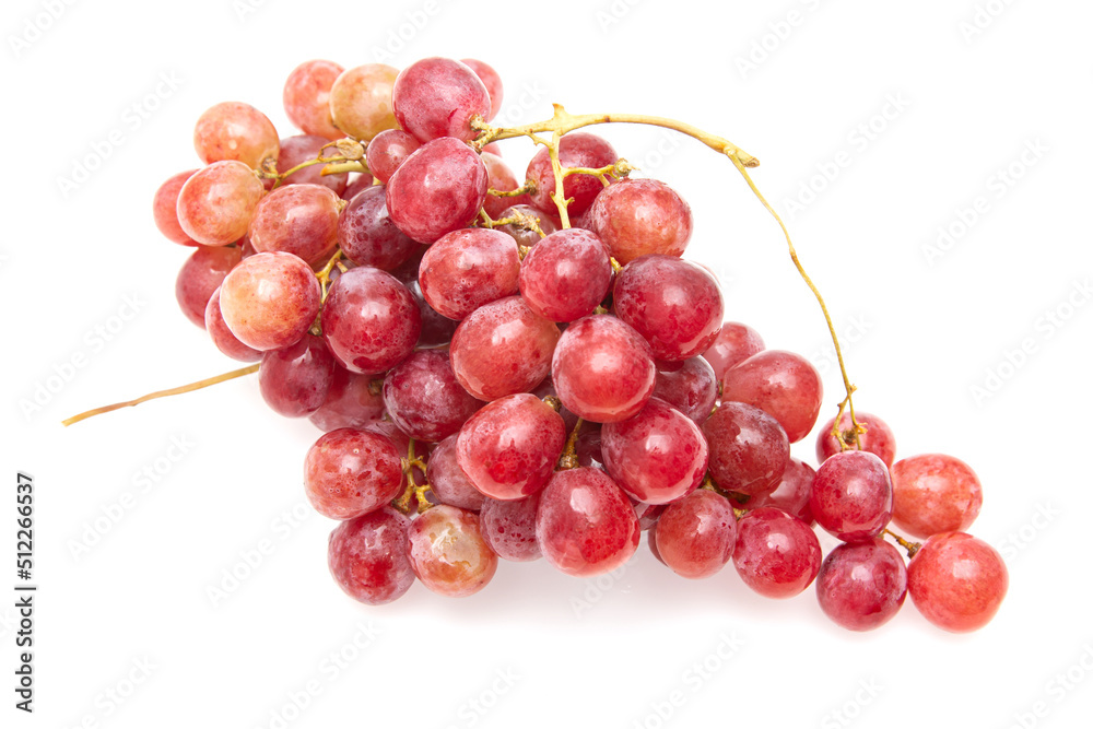 bunch of grapes on a white background