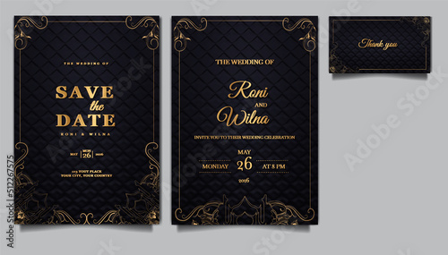 luxury wedding invitation card set