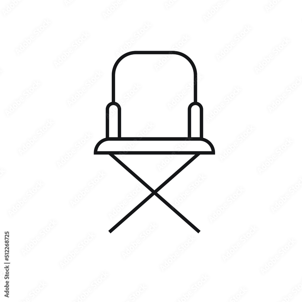 Camp chair icon design. vector illustration