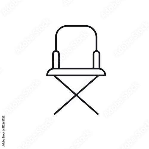 Camp chair icon design. vector illustration