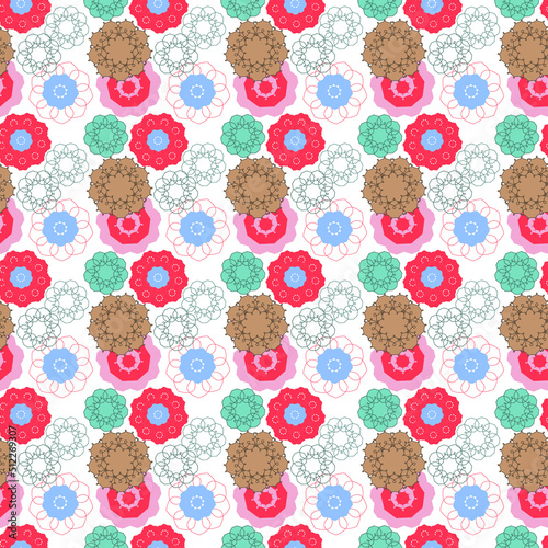 Seamless abstract floral patterns, hand-drawn.Vector design for paper, cover, fabric, interior decor and other users