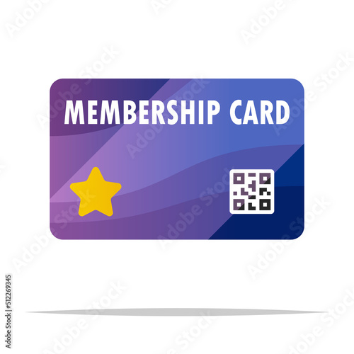 Membership card vector isolated illustration