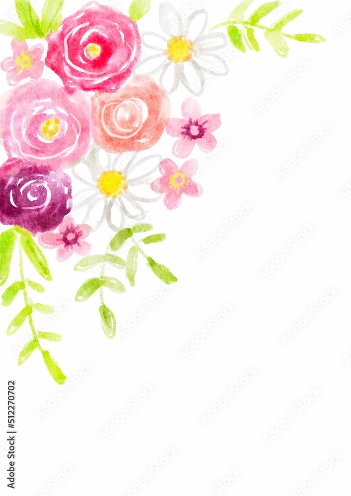 Watercolor flowers illustration Watercolor flowers illustration