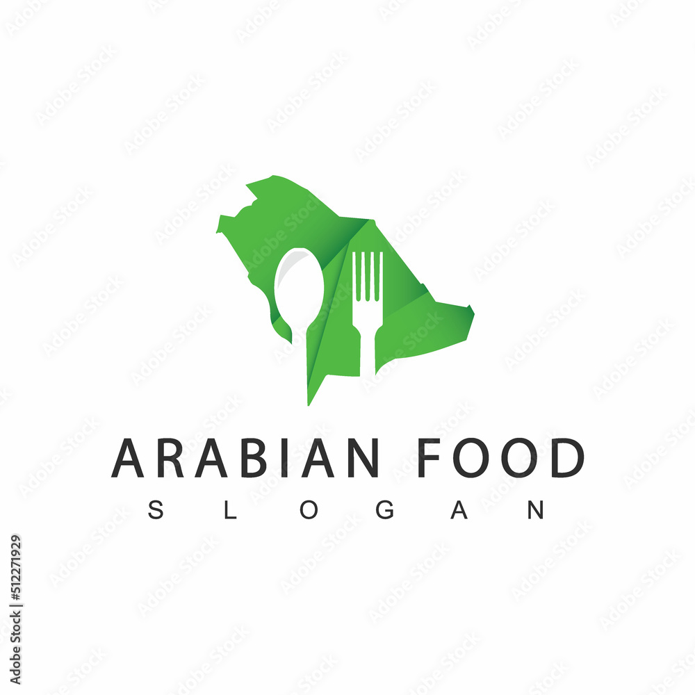Fototapeta premium Arabian Food, Cafe And Restaurant Logo