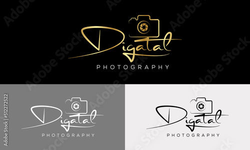 Camera photography logo icon vector template