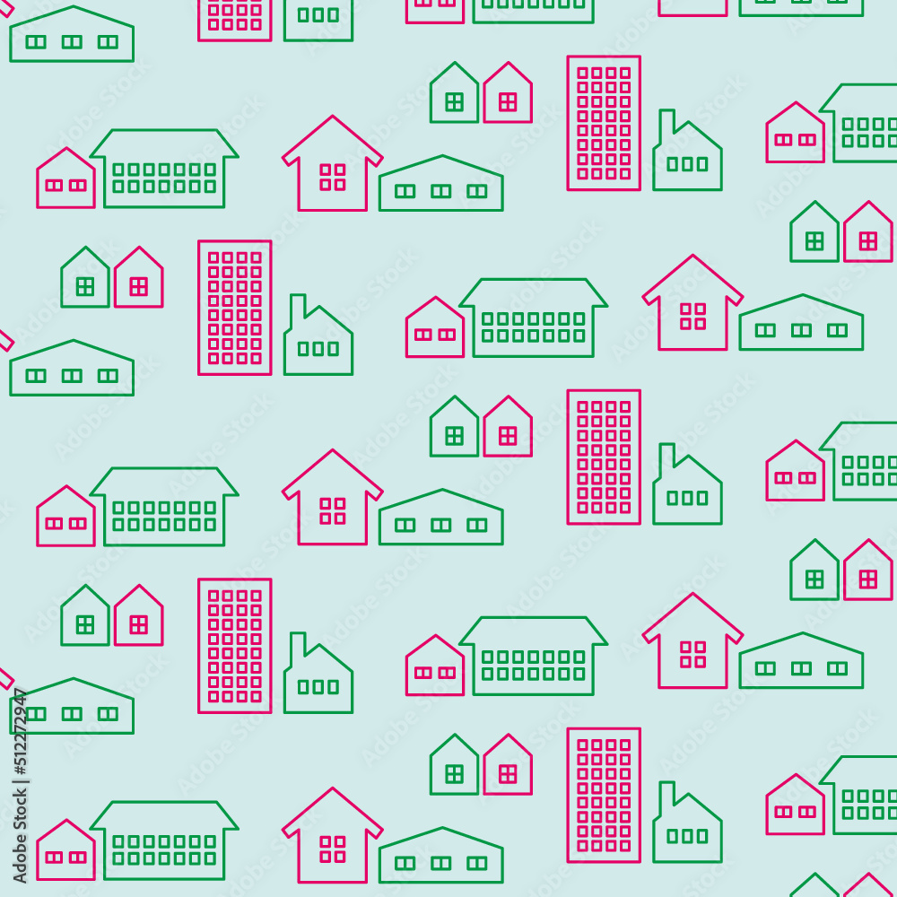 Seamless city scape pattern - Vector Seamless city scape pattern - Vector