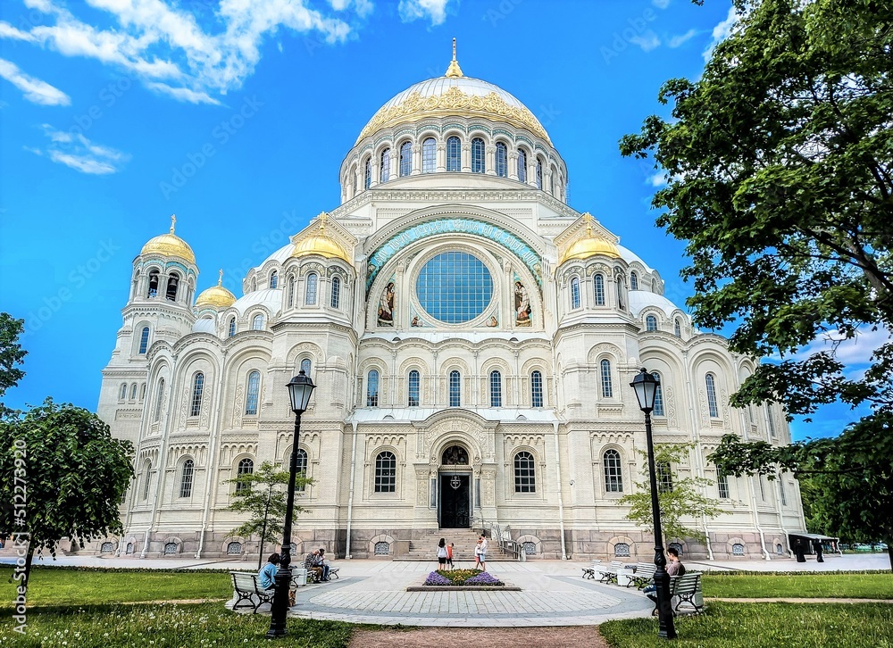 The Naval Cathedral of Saint Nicholas in Kronstadt, Russia 