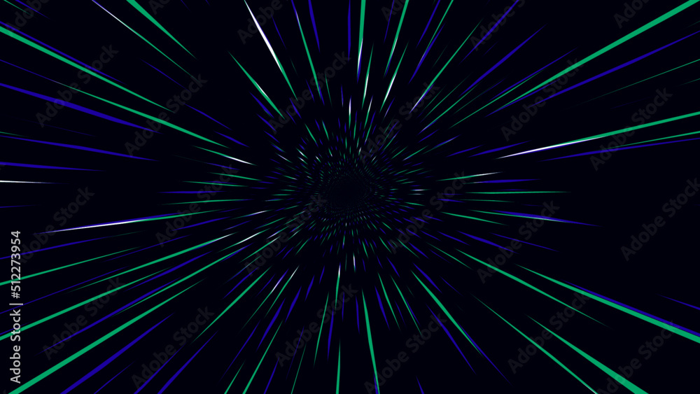 Star Warp in Hyperspace. Space Jump. Vector illustration Star Warp in Hyperspace. Space Jump. Vector illustration