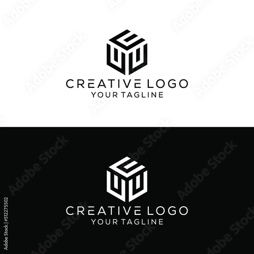 creative letter u monogram logo design vektor