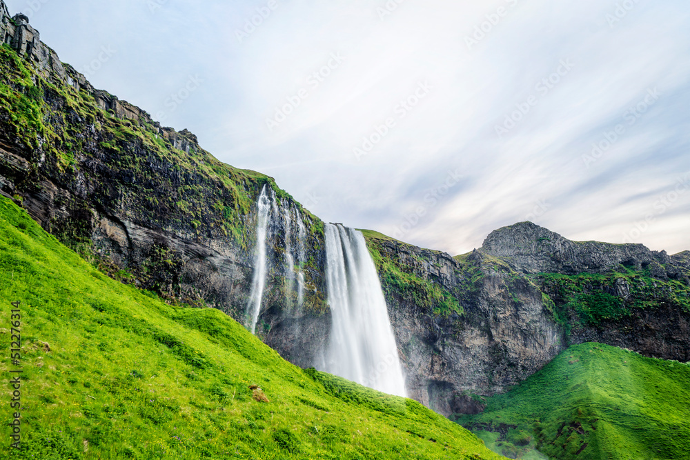 Fototapeta premium Seljalandsfoss waterfalls in Iceland