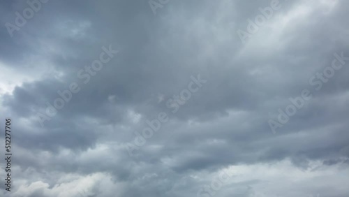 Clouds in fast movement during heavy windy day