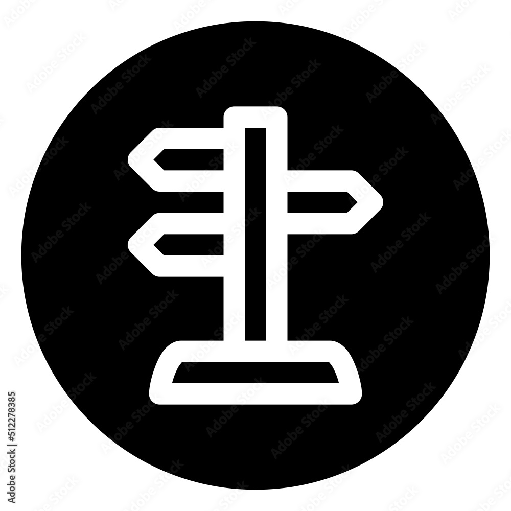 Obraz premium signpost glyph icon