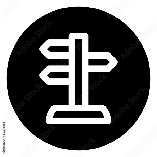 signpost glyph icon