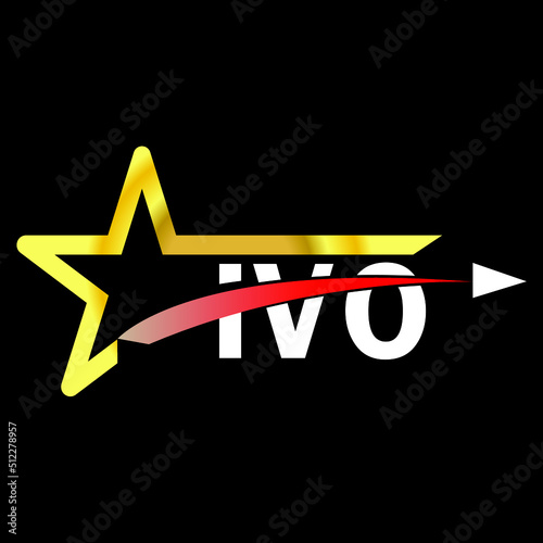 IVO letter logo design. IVO creative  letter logo. simple and modern letter logo. IVO alphabet letter logo for business. Creative corporate identity and lettering. vector modern logo  photo