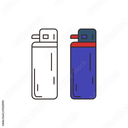 Hand drawn gas lighter template